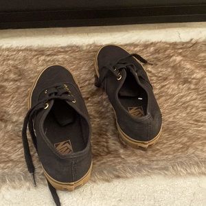 Size 7 Black/Brown Vans boys